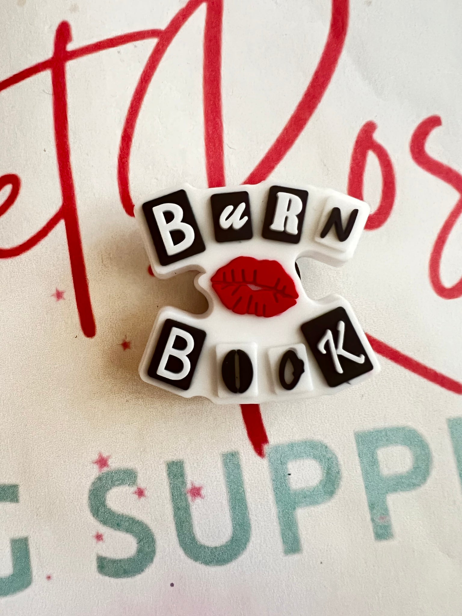Burn Book logo Charm – Sweet Rose Crafting Supplies